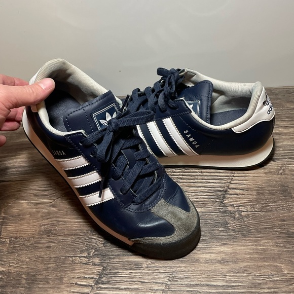 adidas Other - Adidas Samoa Athletic Shoes Navy Blue/White G21252 Boys Size 5